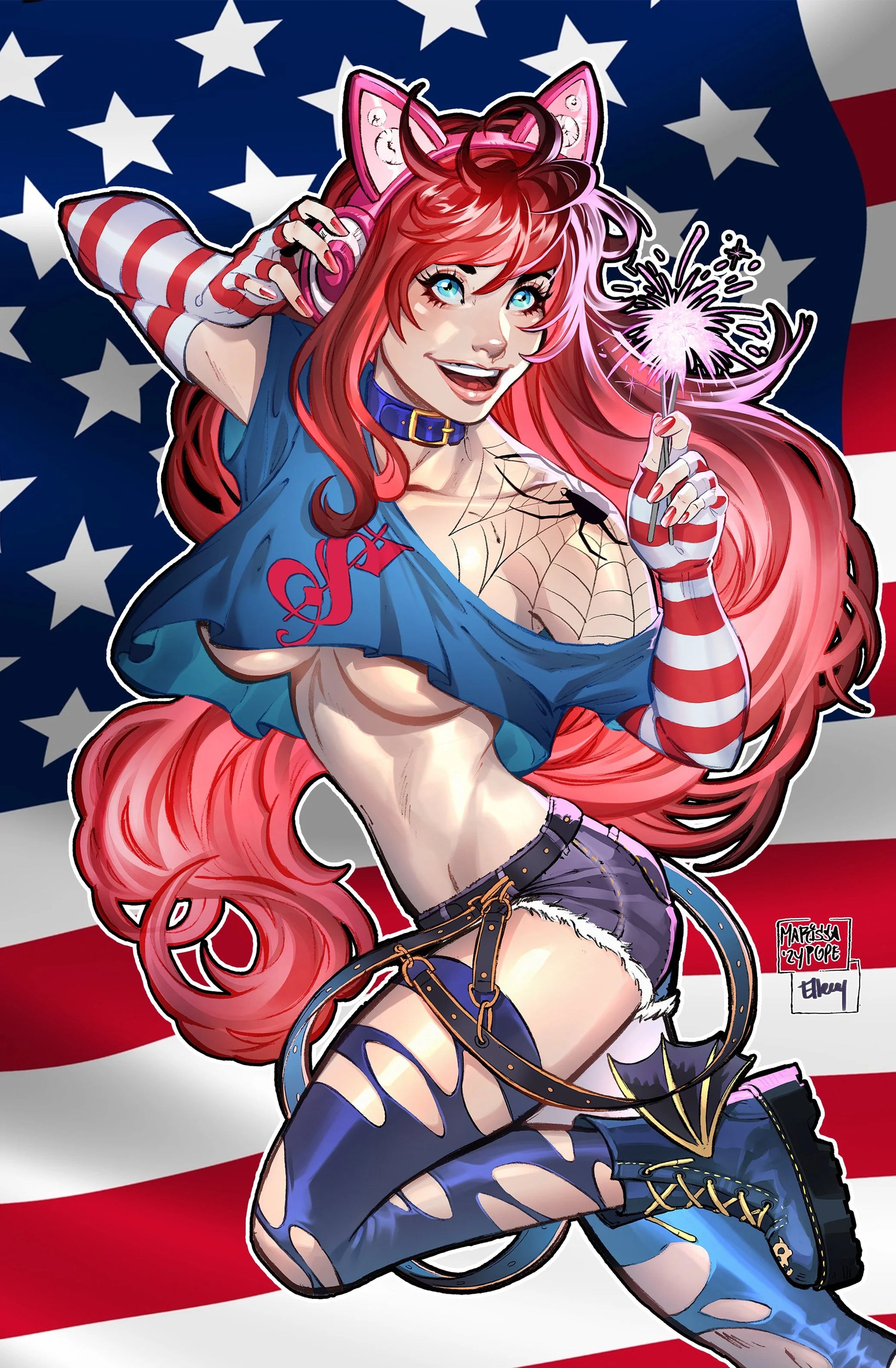 Scarlett #4 Cover E - Marissa Pope 4th of July Special