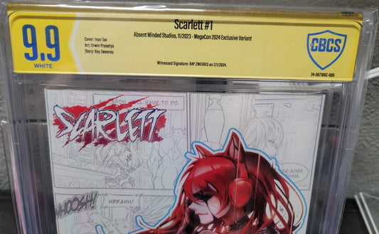 Scarlett #1 "Good Vibes" Ivan Tao MEGACON Exclusive CBCS 9.9 Signed by Ray Zweeres