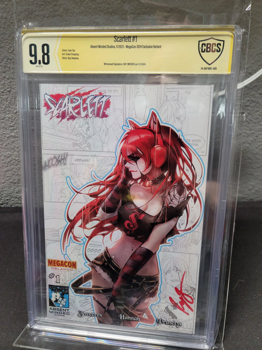 Scarlett #1 "Good Vibes" Ivan Tao MEGACON Exclusive CBCS 9.8 Signed by Ray Zweeres