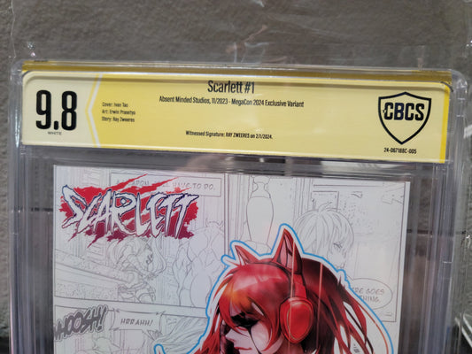 Scarlett #1 "Good Vibes" Ivan Tao MEGACON Exclusive CBCS 9.8 Signed by Ray Zweeres