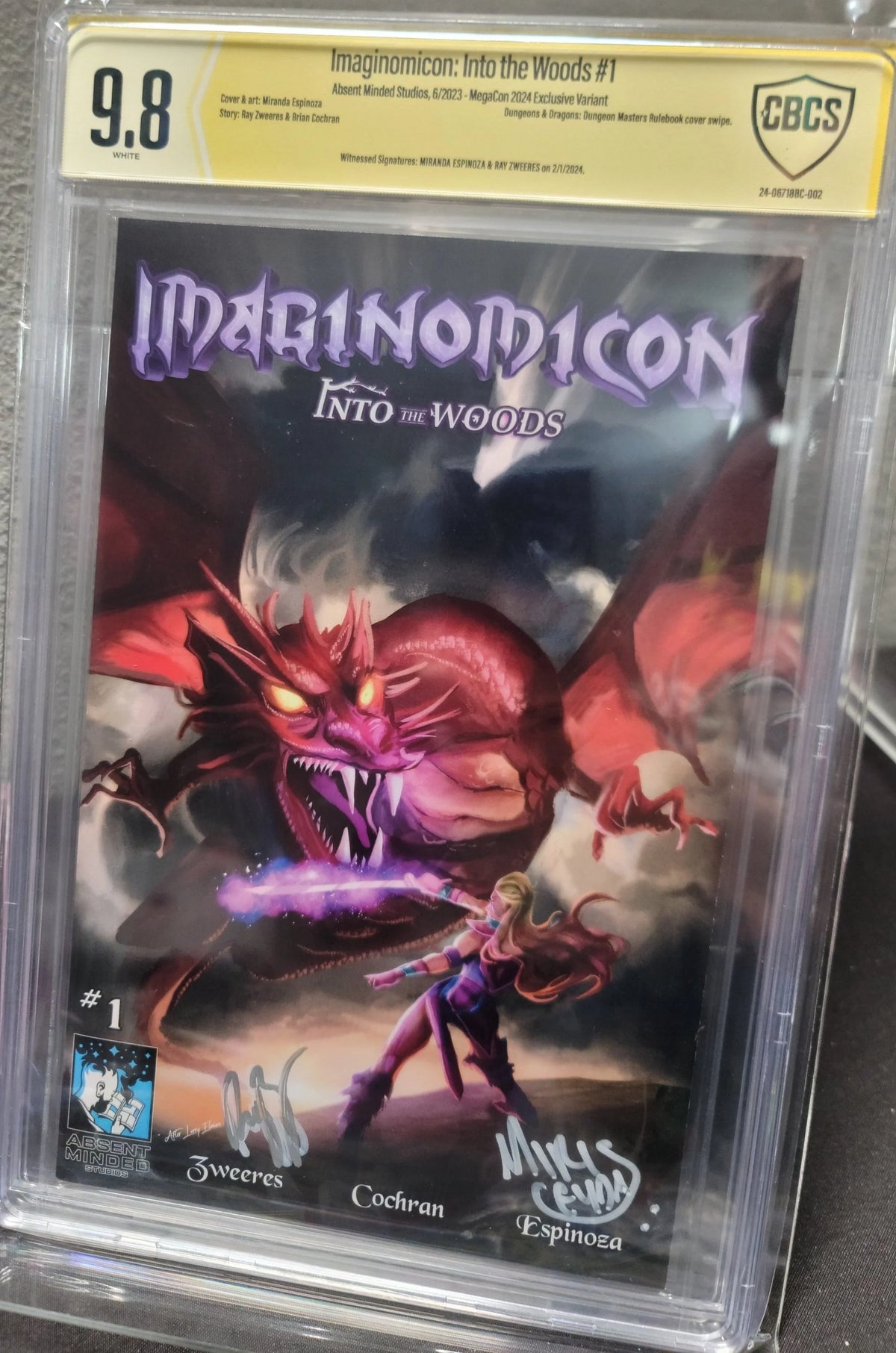 Imaginomicon: Into The Woods #1 MEGACON Exclusive CBCS 9.8 Double Signed by Ray Zweeres and Miranda Espinoza