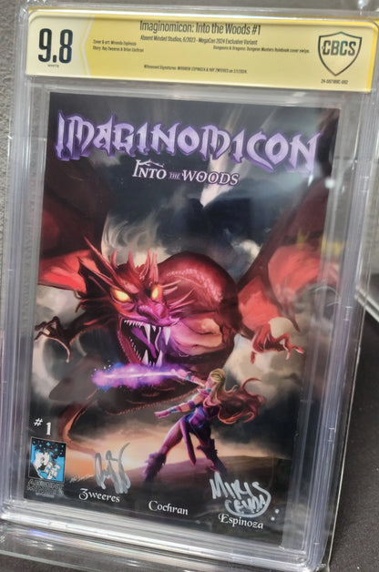 Imaginomicon: Into The Woods #1 MEGACON Exclusive CBCS 9.8 Double Signed by Ray Zweeres and Miranda Espinoza