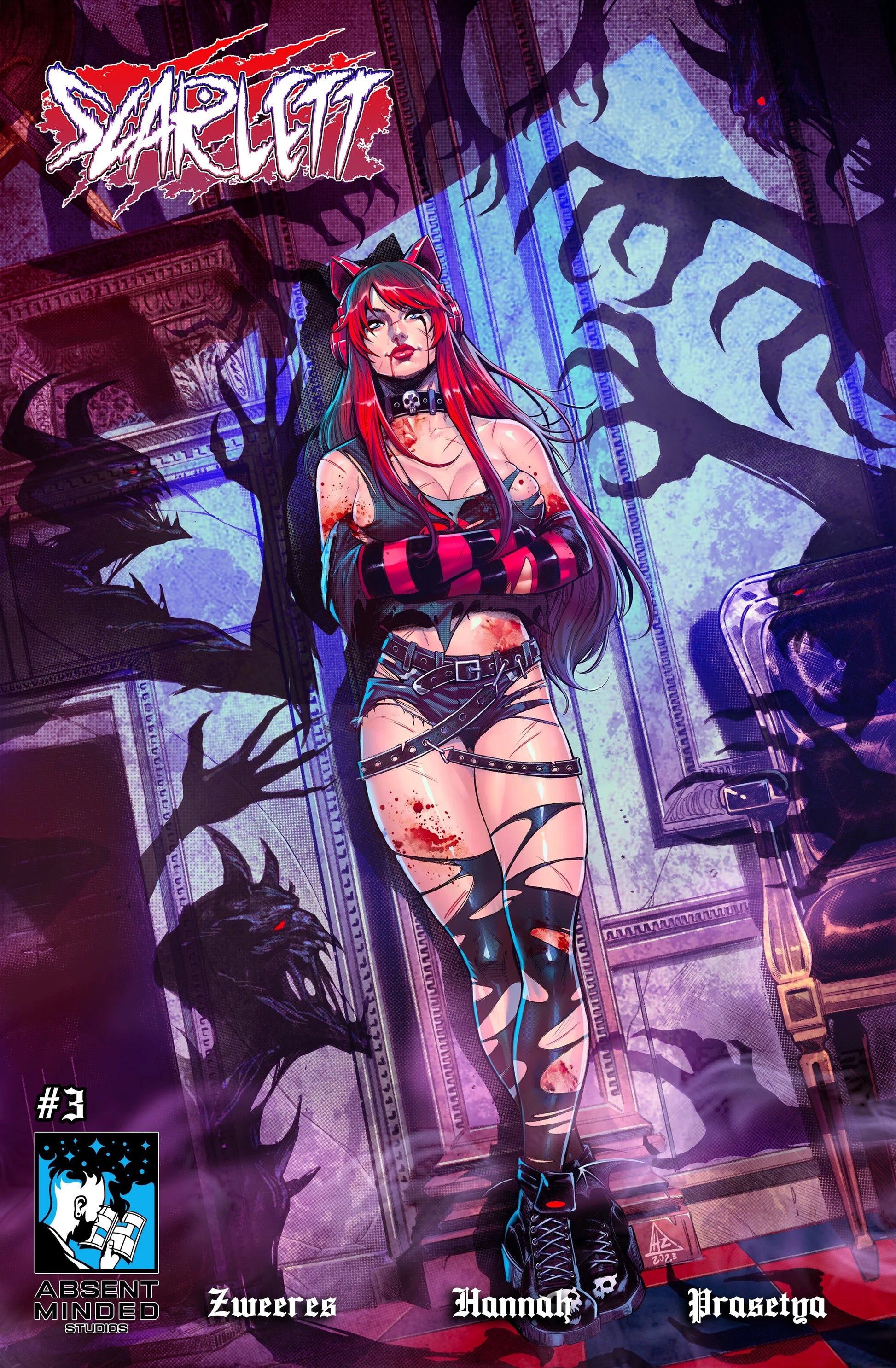 Scarlett #3 Cover D - Hedwin Zaldivar (Bloody/Battle Damaged)